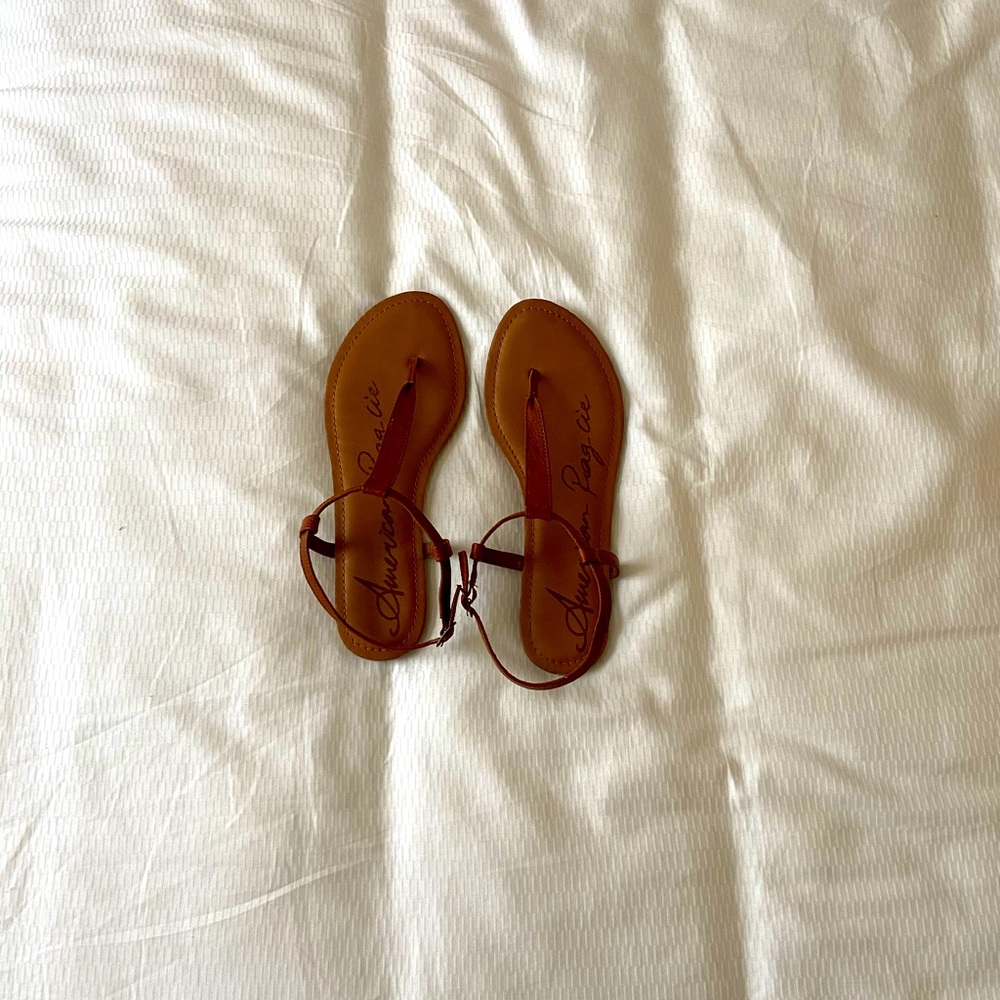 Brown leather sandals